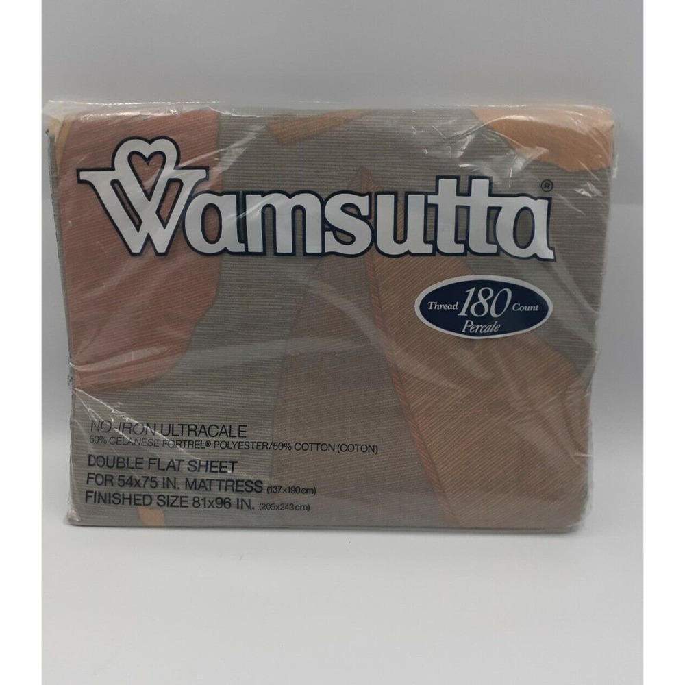 Vintage WAMSUTTA Key West Full Flat Sheet Multicolor Print Made in USA NWT